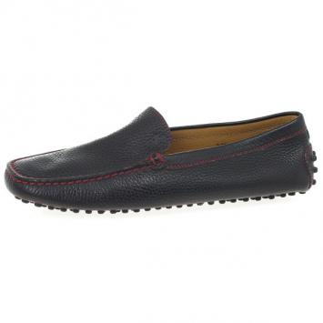 Tod's for Ferrari Black Leather Loafers Size 39.5