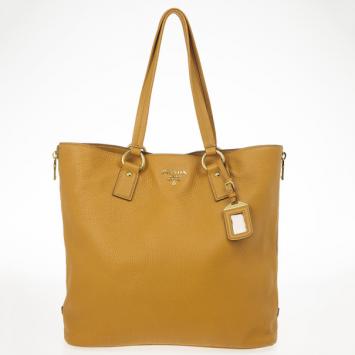 Prada Vitello Daino Shopping Ambra
