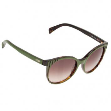 Fendi Green FS5344 Round Cat Eye Sunglasses
