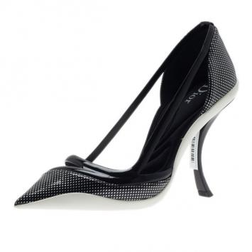 Dior Black Leather Pointed Toe Pumps Size 36.5