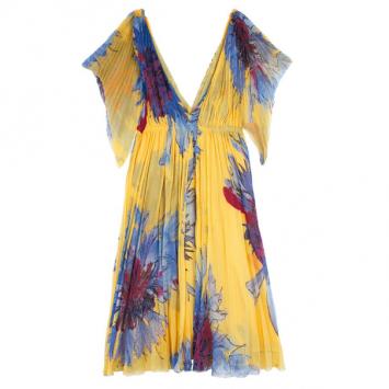 Diane Von Furstenberg Jasper Pleated Chiffon Dress M