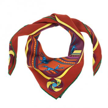 Hermes Silk Sequences Square Scarf