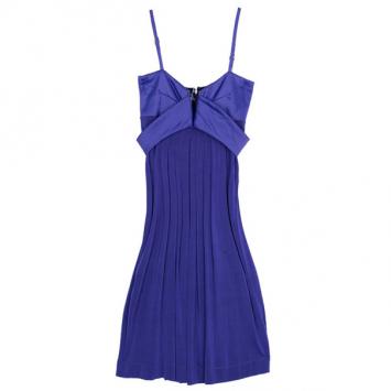 Just Cavalli Purple Empire Waist Dress M