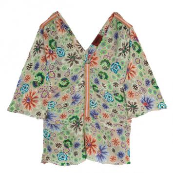 Missoni Floral Print Silk Top L