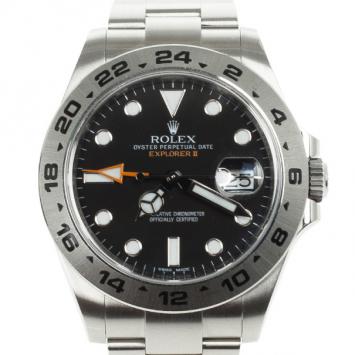 Pre Owned Rolex Oyster Perpetual Explorer II Black Mens Wristwatch 42 MM