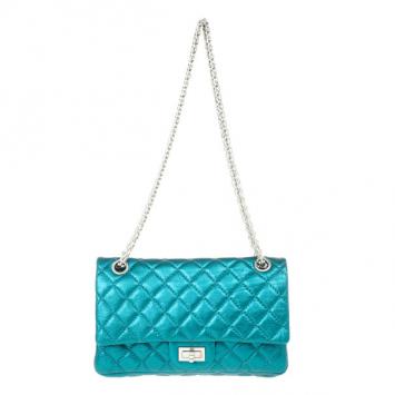 Chanel Metallic Turquoise 2.55 Reissue Quilted 226 Flap Bag