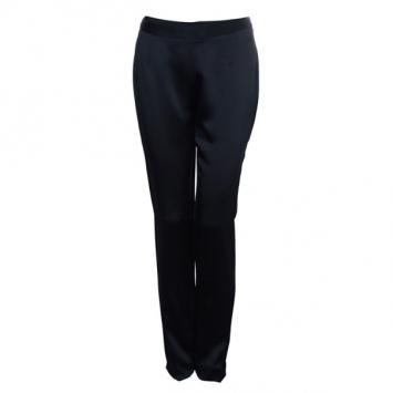 Chalayan Black Satin Slim Pants S