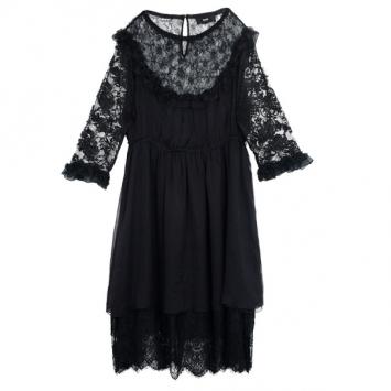 D&amp;G Black Lace &amp; Silk Dress L