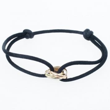 Cartier Trinity Black String Bracelet