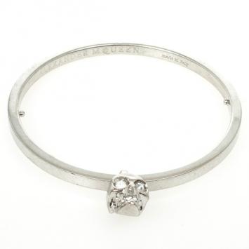 Alexander McQueen Crystal Skull-Charm Bangle