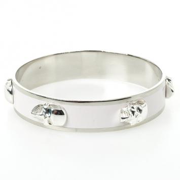 Alexander McQueen Large 3D Skull Enamel Bracelet