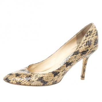 Jimmy Choo Snakeskin Leather Pumps Size 38.5