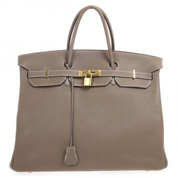 Hermes Etoupe Clemence Birkin 40 