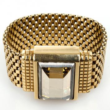 Lanvin Strass Golden Bracelet