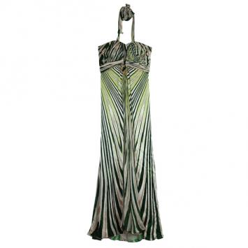 Roberto Cavalli Silk Printed Maxi Dress M