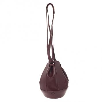 Cartier Burgundy Leather Bucket Bag
