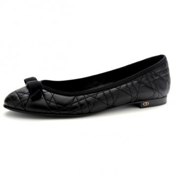 Christian Dior Black Quilted Cannage My Dior Ballet Flats Size 40