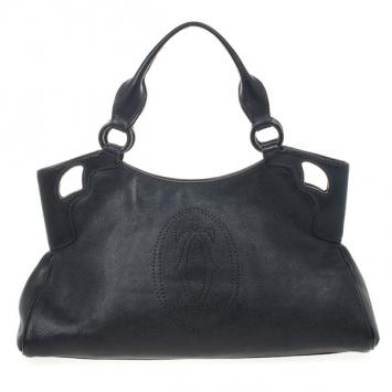 Cartier Black Leather Small Marcello de Cartier Bag
