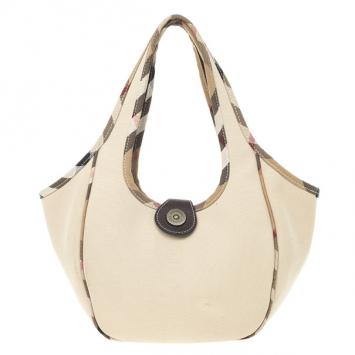 Pre Owned Burberry Beige 'Murphy' Hobo