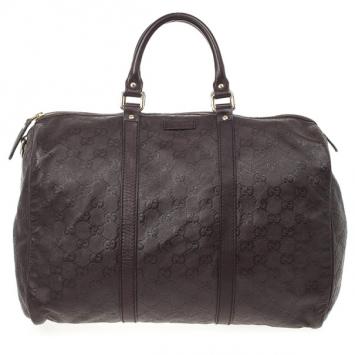 Gucci Brown Guccissima Joy Boston Bag