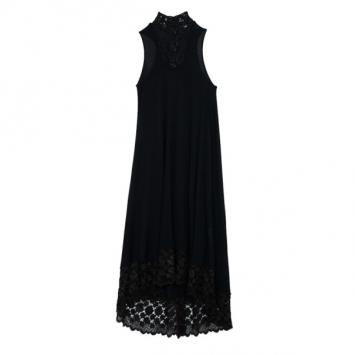Alexander McQueen Lace Trimming Maxi Dress M