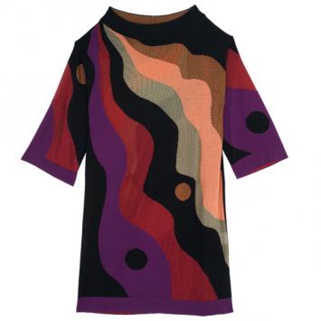 M Missoni Wave Print Multicolor Knit Dress M
