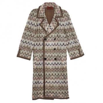 Missoni Multicolor Collar Trench Coat M