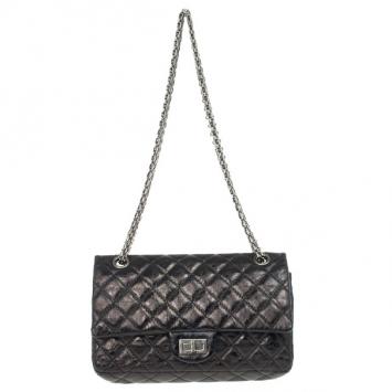 Chanel Black Glazed 2.55 Reissue Size 226 Bag