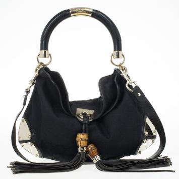 Gucci Monogram Black Canvas Indy Bag