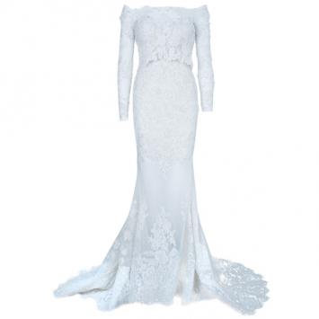 Zuhair Murad Couture 4-Style Embroidered Lace Wedding Gown S