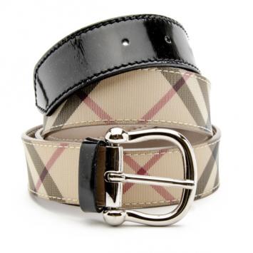 Pre Owned Burberry Novacheck Belt 100 CM