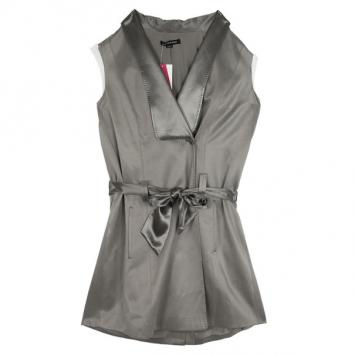 Alexander Wang Grey Matt Satin Wrap Dress M