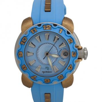 Nubeo Jelly Fish Rose Gold Stainless Steel Rubber Automatic Womens Wristwatch 36 MM