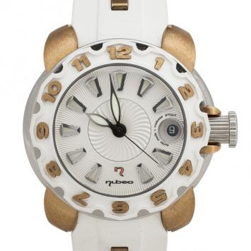 Nubeo JellyFish Rose Gold Stainless Steel Rubber Automatic Womens Wristwatch 36 MM