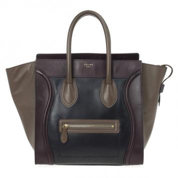 Celine Tri-color Mini Luggage Tote