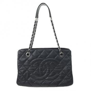 Chanel Black Caviar Grand Shopper Tote 