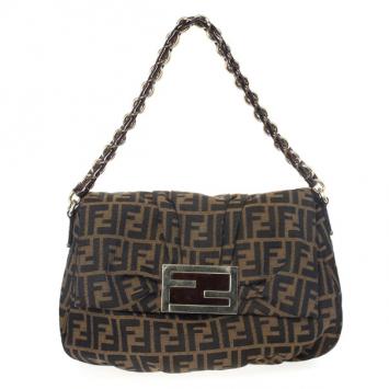 Fendi 'Mia Zucca' Logo Jacquard Flap Bag