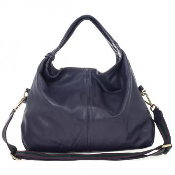 Furla Blue Metallic Leather Elisabeth Hobo