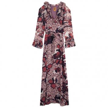 Tory Burch Silk Printed Maxi Dress L
