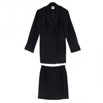 Gianfranco Ferre Black Skirt Suit L