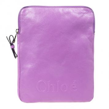 Chloe Purple Leather Ipad Cover