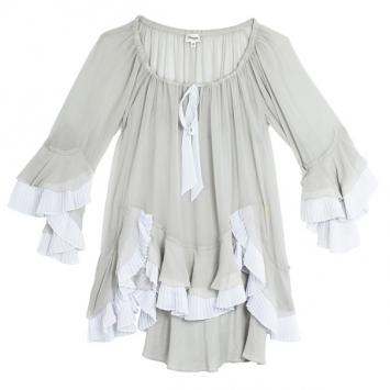 Temperley London Adeline Silk-blend Tunic Top S