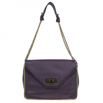 Chloé Purple Leather Small Sally Shoulder Bag