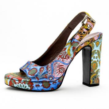 Miu Miu Printed Slingback Sandals Size 37