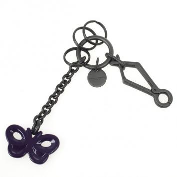 Pre Owned Bottega Veneta Purple Butterfly Keyring