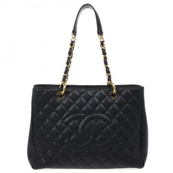 Chanel Black Caviar Grand Shopper Tote