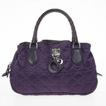Dior Quilted Satin Cannage Charming Tote