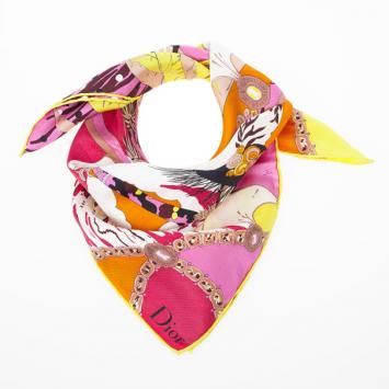 Christian Dior Printed Silk Scarf