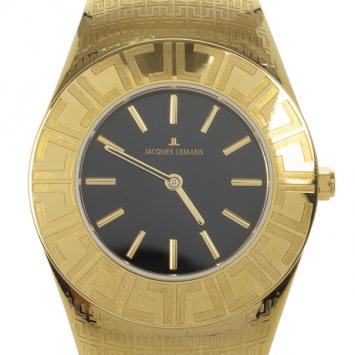 Jacques Lemans Vedette 1-1478 Gold Plated Stainless Steel Quartz Womens Wristwatch 34 MM