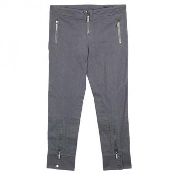Alexander McQueen Grey Denim Zip Biker Jeans L